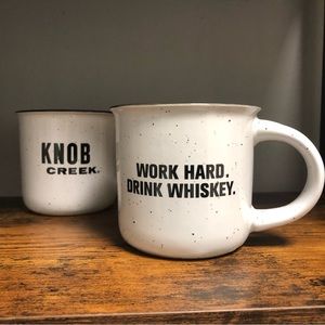 SOLD Knob Creek Whiskey Coffee Mug Cup Set of 2